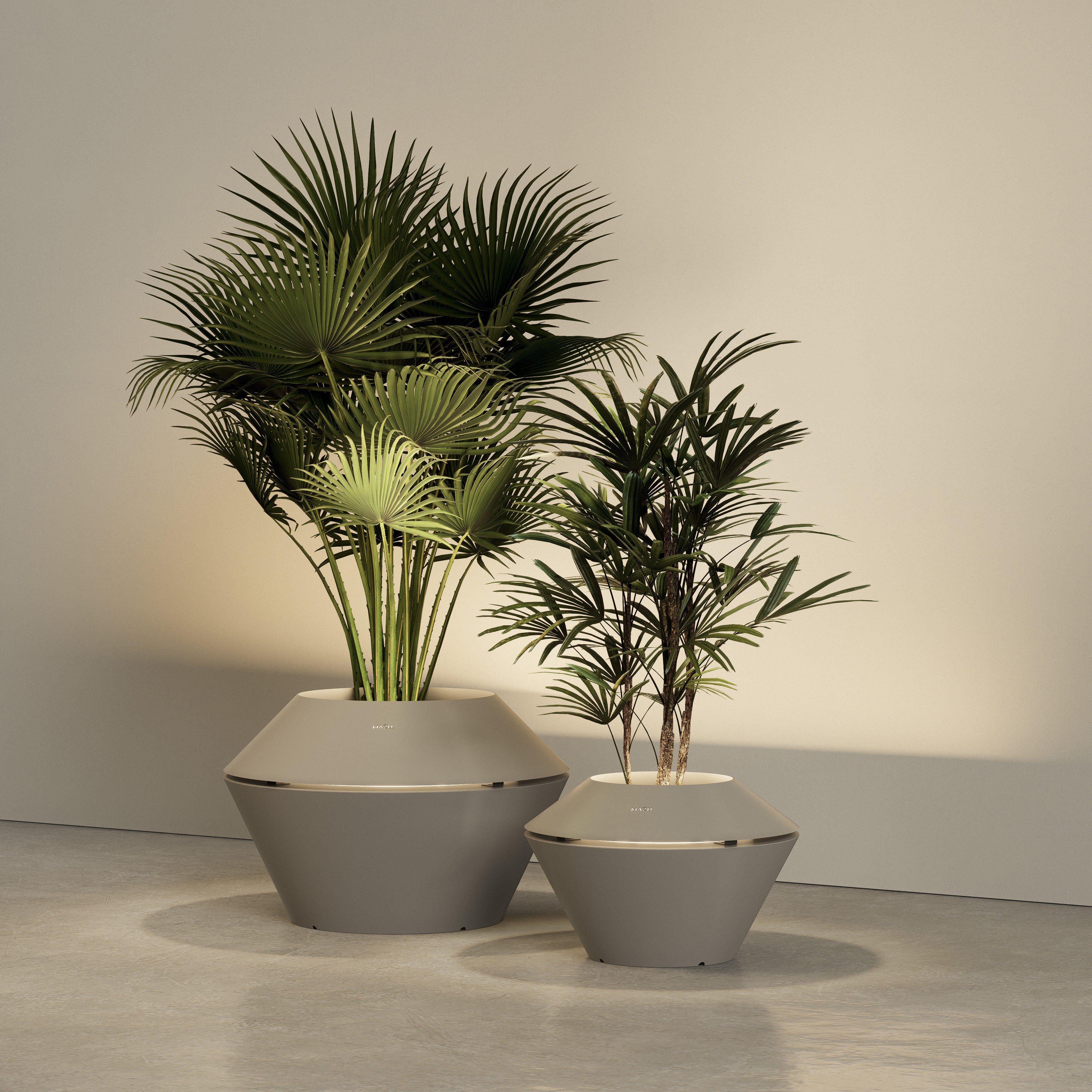 Mazu Oyster Planter met LED-verlichting Exclusieve plantenbak