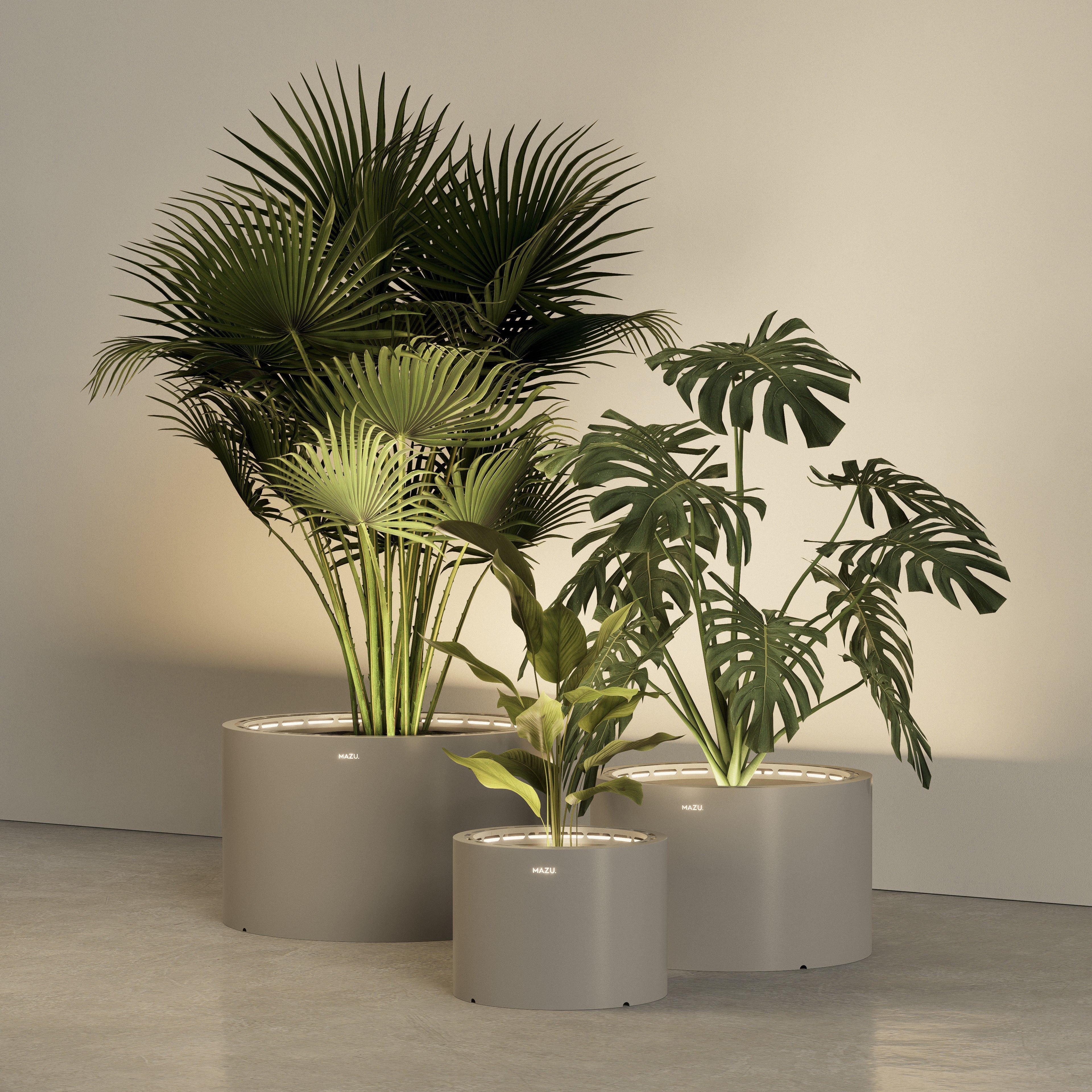 Mazu Tank Planter met LED-verlichting Exclusieve plantenbak