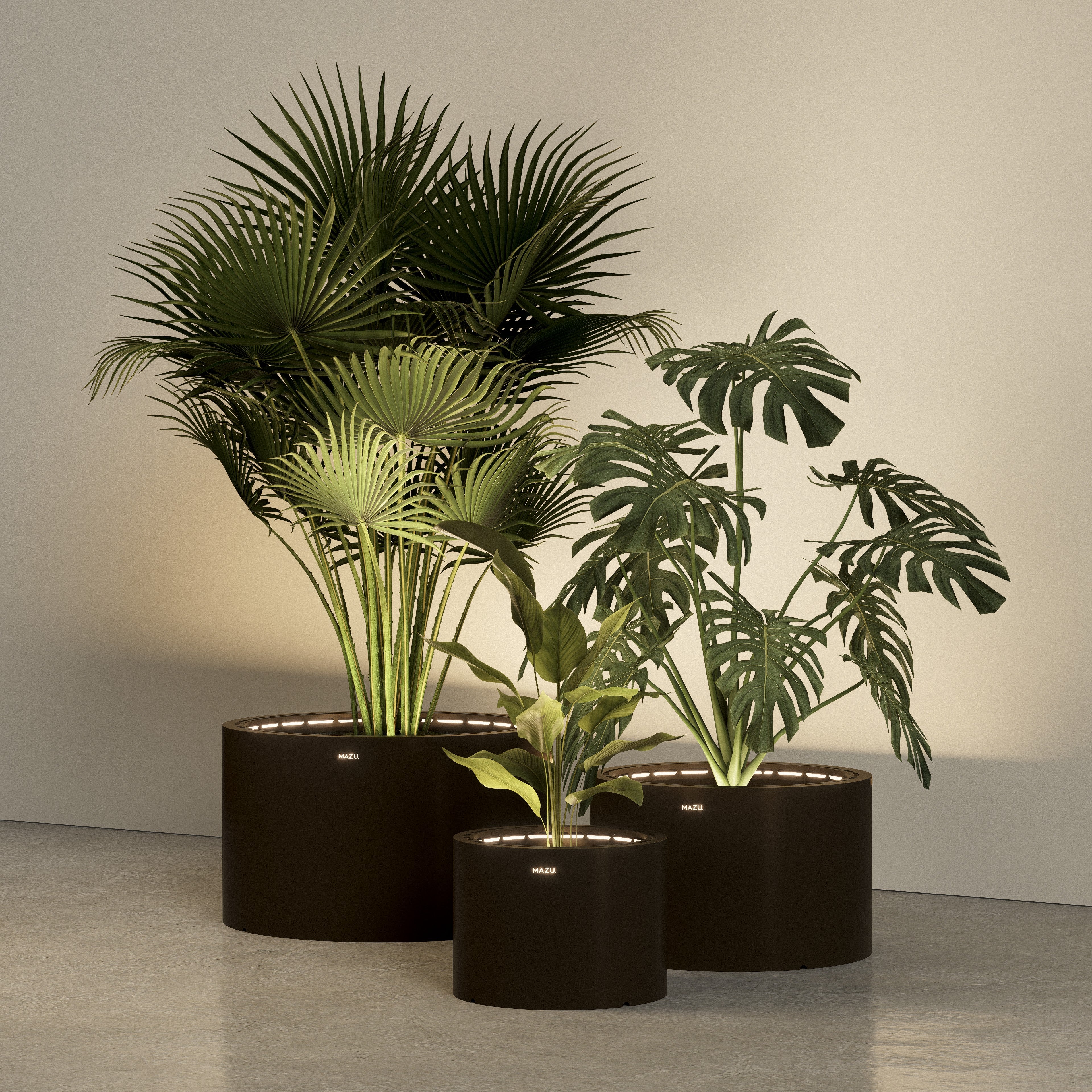 Mazu Tank Planter met LED-verlichting Exclusieve plantenbak